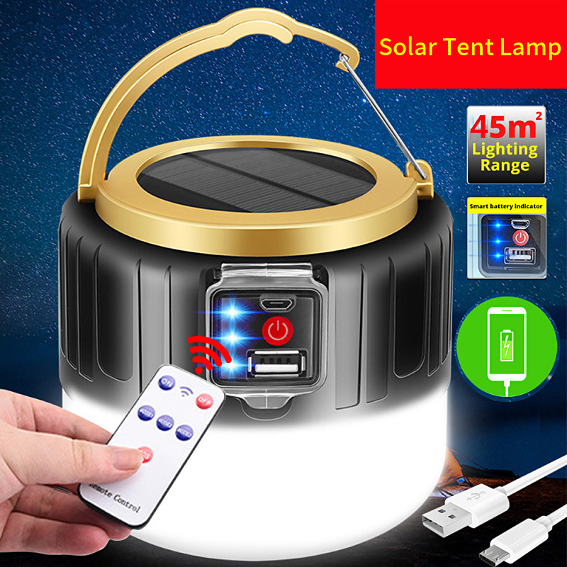 Solar Emergency Charger - مصباح تخييم LED يعمل بالطاقة الشمسية