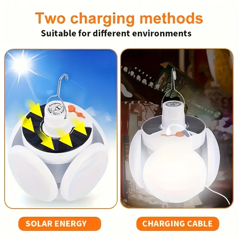 1 ضوء شمسي قابل للطي مع شحن US - مراجعة Solar Emergency Charger وسعره