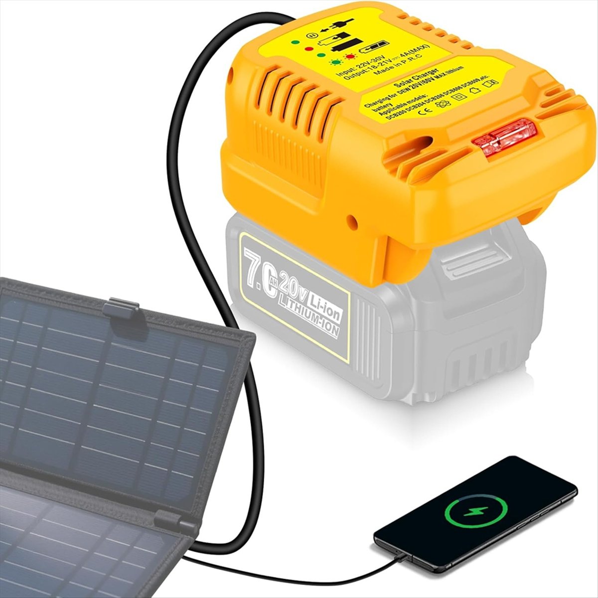 شاحن شمسي محمول لبطاريات ديوال - مراجعة Solar Emergency Charger وسعره
